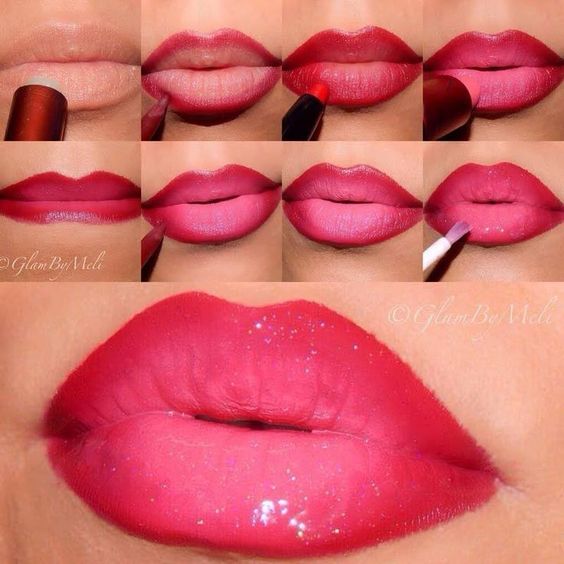Pink ombre lips