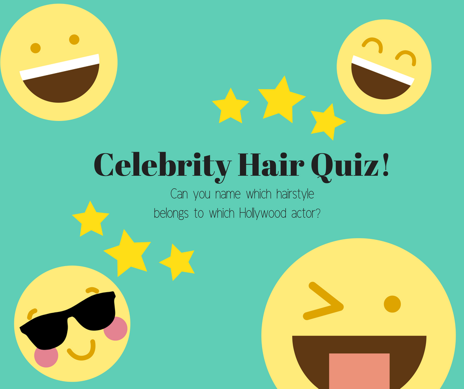 celebrity hair quiz with emojis
